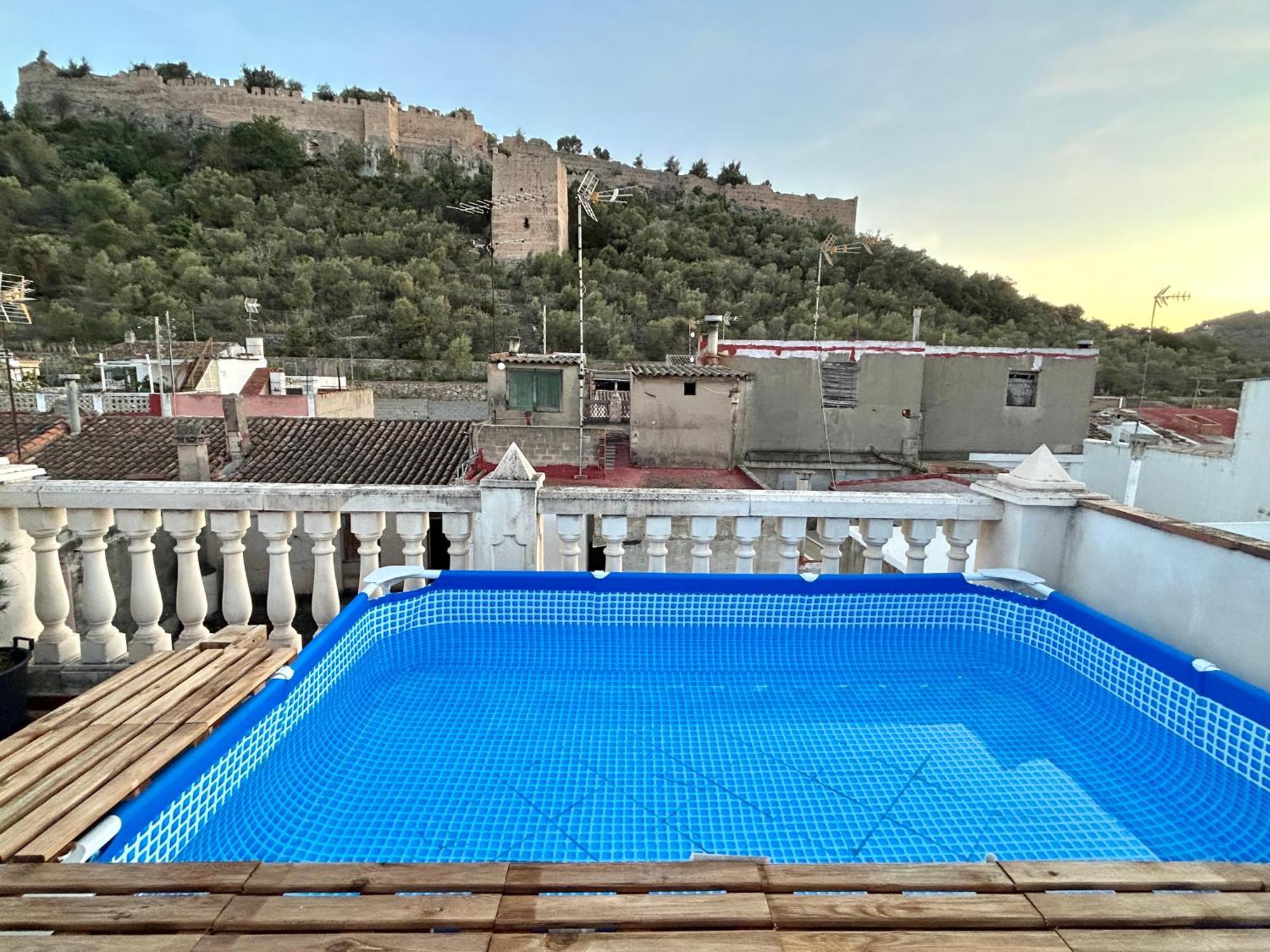 Casa Con Jacuzzi Y Piscina Con Vistas Al Castillo Corbera de Alcira Exterior photo