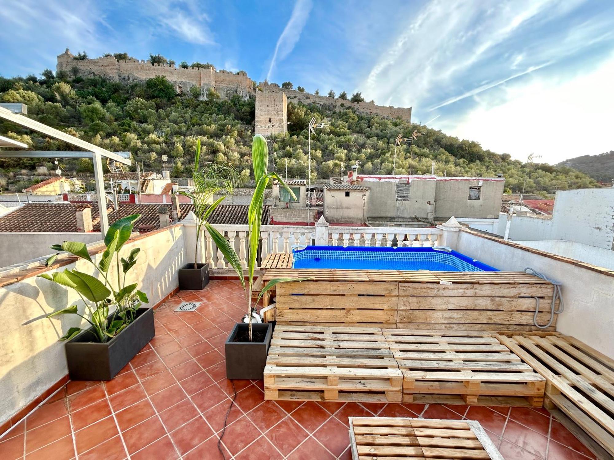 Casa Con Jacuzzi Y Piscina Con Vistas Al Castillo Corbera de Alcira Exterior photo
